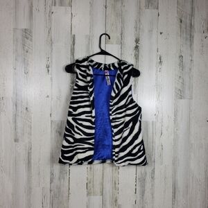 Girls beautees zebra print vest size XL